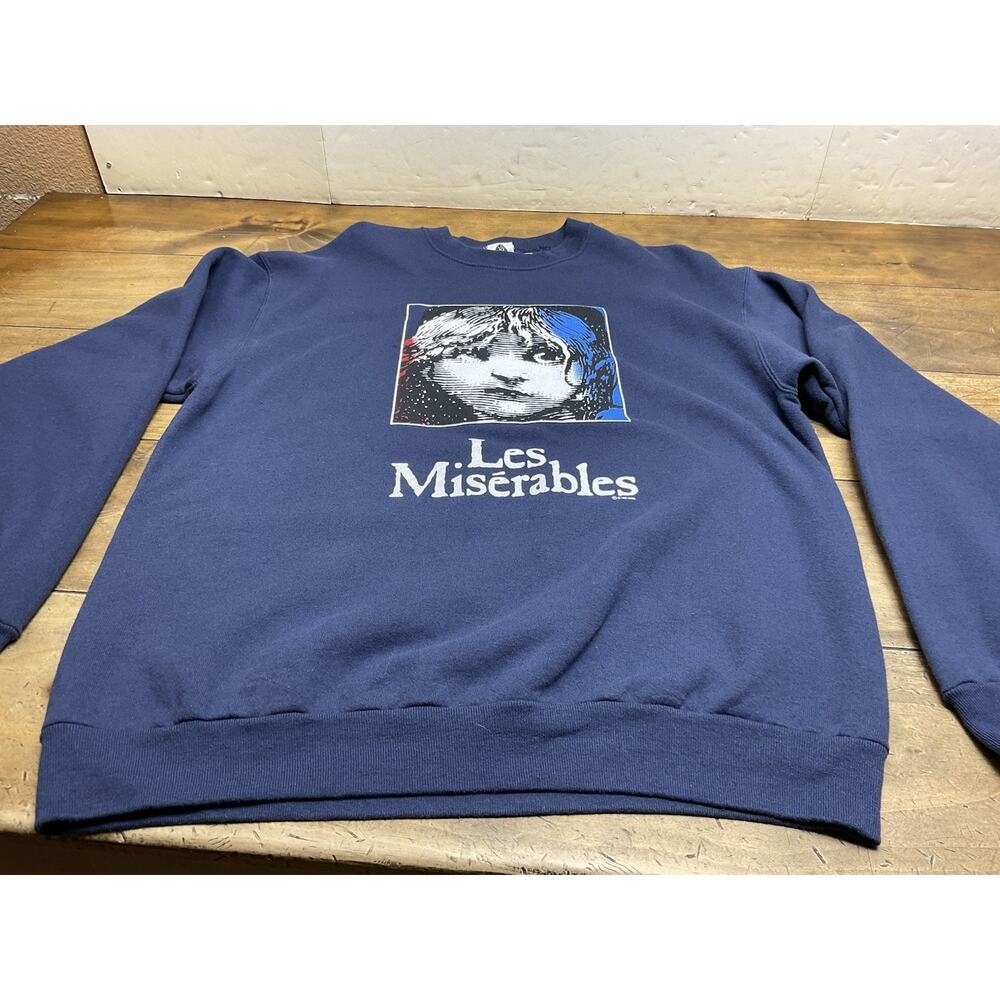 Vintage 1986 Les Misérables Broadway Musical Crewneck Sweatshirt USA Size XL - Picture 2 of 8
